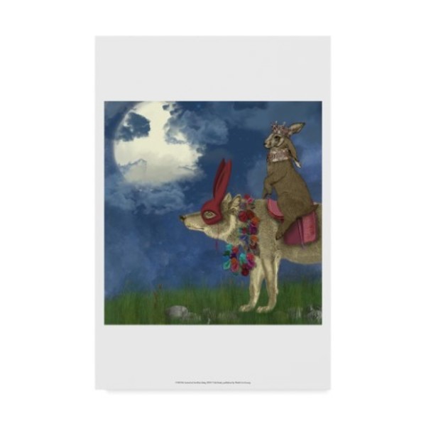 Trademark Fine Art Fab Funky 'Arrival Of The Hare King' Canvas Art, 12x19 WAG00531-C1219GG